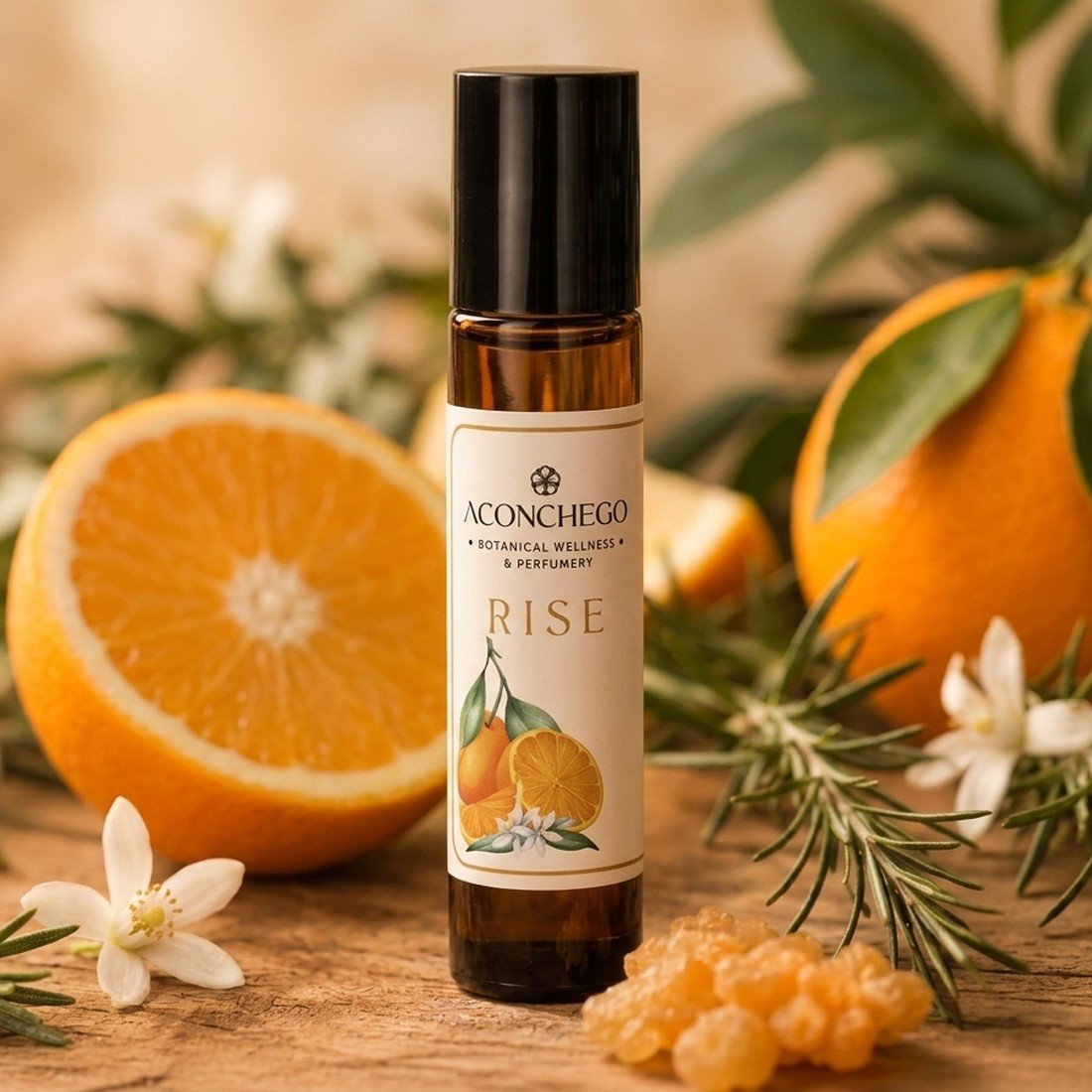 Rise botanical perfume roll-on by Aconchego
