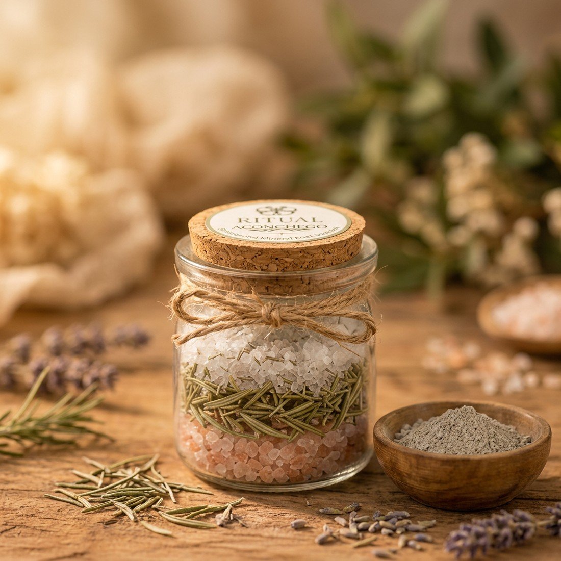 Ritual clay and mineral foot soak by Aconchego
